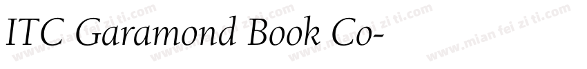 ITC Garamond Book Co字体转换